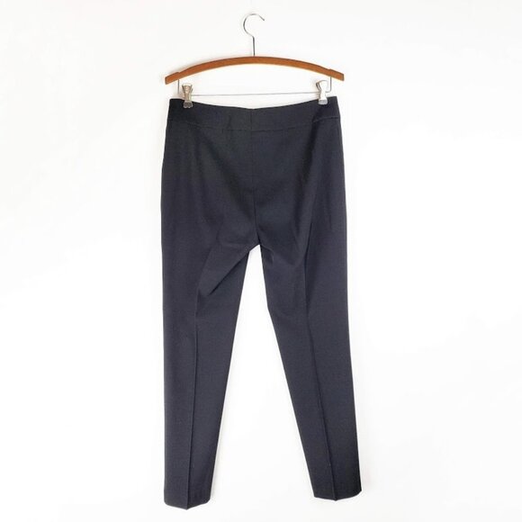 Akris Black Wool Blend Ankle Dress Pants Minimalist Classic Work Staple Size 8 - Picture 2 of 8